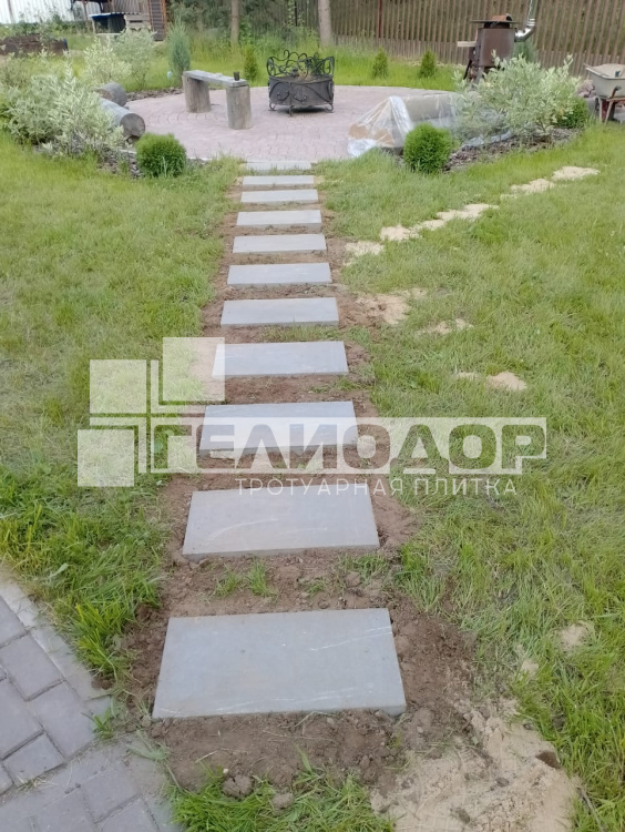 Тротуарная плитка Широкоформатная 5П8ф 600*300*80 серая - фото 2