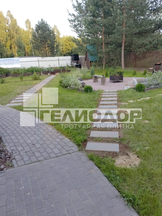 Тротуарная плитка Широкоформатная 5П8ф 600*300*80 серая - фото 1