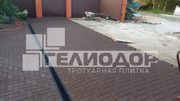 Брусчатка 2П6Ф 200*100*60 коричневая - фото 3